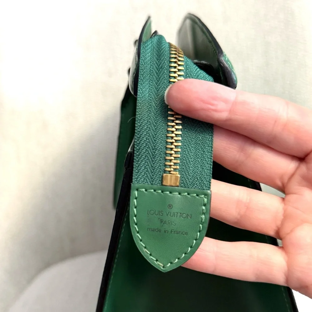 Authentic Louis Vuitton Epi Riviera Handbag in Borneo green